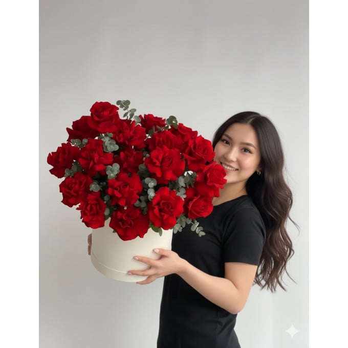 Коробка из букета роз "Страсть" Коробка из букета роз "Страсть"